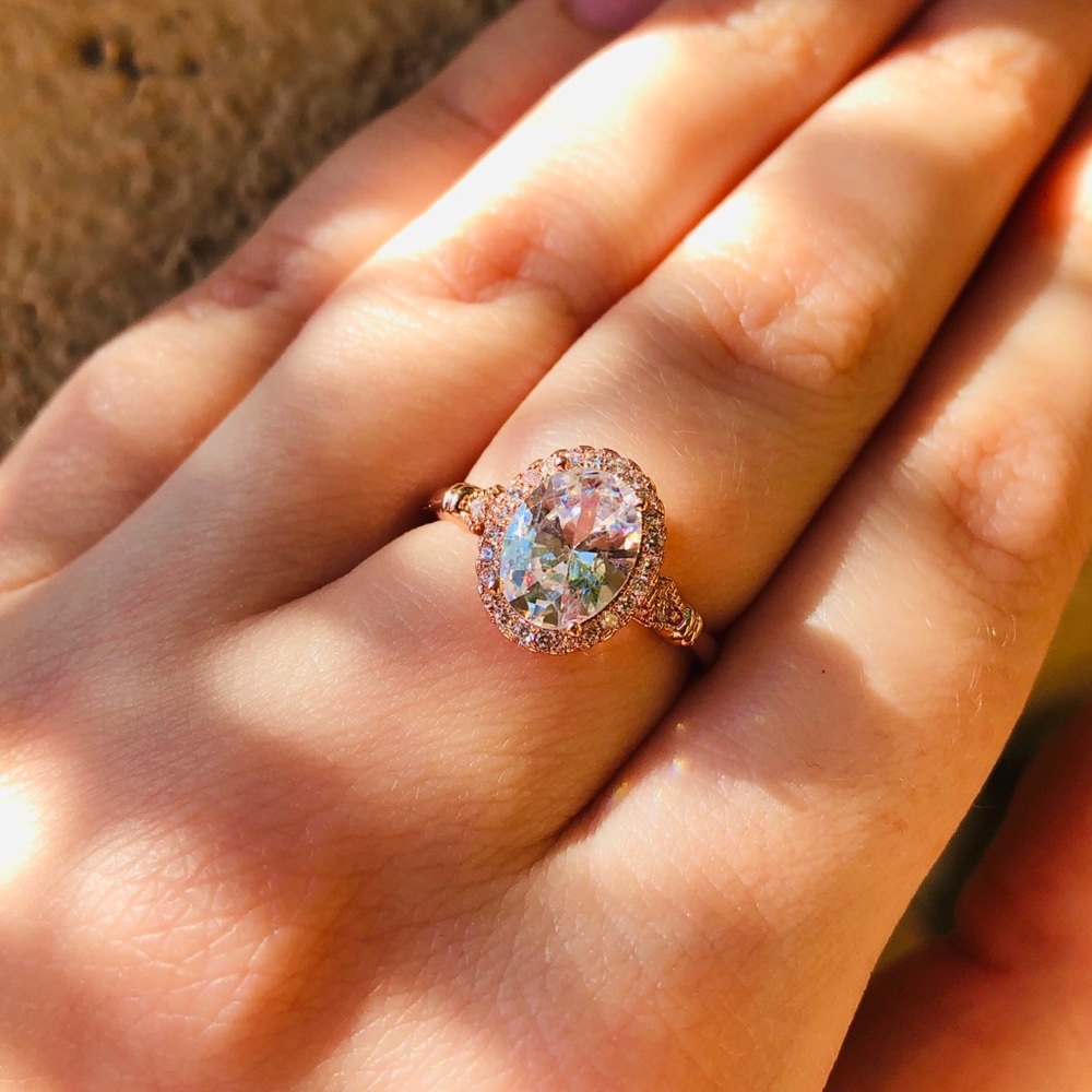 18K rose gold plated ring - Picture 3 of 6